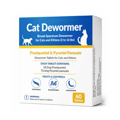 Totoketty broad-spectrum dewormer packaging highlighting comprehensive parasite protection
