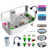 TOTZLIAN turtle habitat assembled tank shows compact setup for desks and beginners.