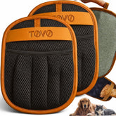 Tovo Prime pet hair remover gloves, front view; easy grip for efficient grooming.