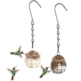 TOWDREU bird nesting ball on a branch with alpaca wool for cozy nests