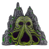 Toy Vault Cthulhu monster aquarium cave front view adds a dramatic focal point to tanks.