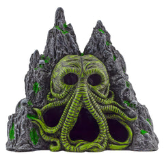 Toy Vault Cthulhu monster aquarium cave front view adds a dramatic focal point to tanks.