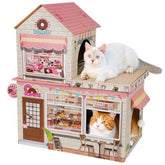 TOYSBOOM Donut Cat House roof view for relaxing lounging and elevated observation.