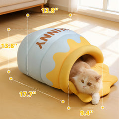 TOYSBOOM Honey Pot Cat Cave Bed removable cushion for easy cleaning