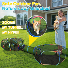 TOYSBOOM Outdoor Cat Enclosure compact fold enables quick setup and easy travel