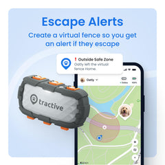 Tractive XL virtual fence setup triggers instant escape alerts.