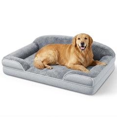 TRAHOME orthopedic dog bed with egg crate foam for joint support and comfort.