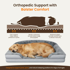 TRAHOME dog bed bolsters provide head and neck support for restful sleep.