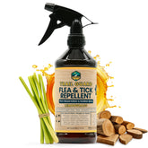 Trail Guard spray bottle with lemongrass for outdoor pest protection.