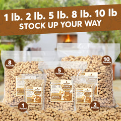 Trailmark Naturals raw peanuts in shell for birds, supports backyard feeding all season.