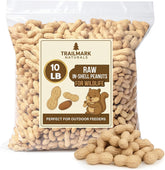 Trailmark Naturals raw peanuts in shell for squirrels, a protein-rich snack.
