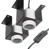Trakem reptile ceramic socket heat lamp holder 2-pack for terrariums