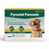 TravelMaster dog dewormer chewables 36-count pack for simple dosing.