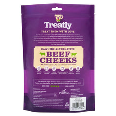 Treatly beef cheek rolls natural flavor: tasty, single-ingredient chew.