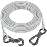 Tresbro 20ft dog tie-out cable showing generous space for large dogs and safety.