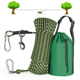 Tresbro dog camping leash 50ft in use, offering safe exploration on a long tether.