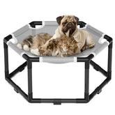 Tresbro elevated cat hammock hexagon design offers spacious lounging.