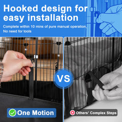 Tresbro cage features a one-hand release hook for easy setup.