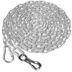 Tresbro heavy-duty dog chain with 20ft yard setup for outdoor tethering.