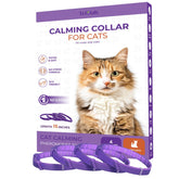 TriOak calming collars four-pack box ready for multi-cat homes.