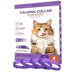 TriOak calming collars four-pack box ready for multi-cat homes.
