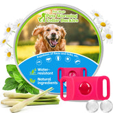 Trihood natural dog tag pink pendant on collar for gentle protection