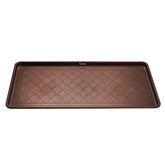 Trimate all weather boot tray in indoor/outdoor setting showing large 40x20 footprint for footwear and items