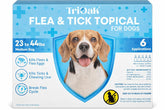 TriOak flea-tick-dog-application demonstrates easy topical application for medium dogs.