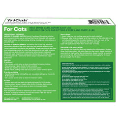 TriOak flea and tick topical cat application neck demonstrates easy monthly use