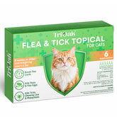 TriOak flea and tick topical cat bottle closeup showing dosing readiness