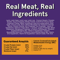 TRMC air-dried lamb bites closeup highlighting premium texture for picky eaters.
