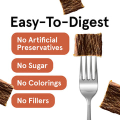 TRMC Grain-free venison jerky designed for sensitive stomachs.