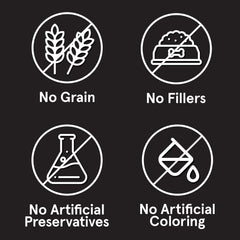 TRMC USA-crafted venison dog food label emphasizes ethical sourcing.