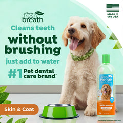 TropiClean collagen formula supports healthy skin and coat on dogs