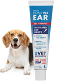 TropiClean HomeVet medicated dog ear drops bottle for gentle, vet-like care
