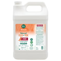 TropiClean Max Strength shampoo bottle front showing pest protection.