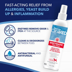 Deodorizing paw spray leaves paws fresh after walks and playtime.