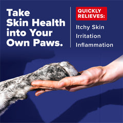 TropiClean OxyMed wipes between toes to soothe irritated skin.
