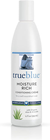 TrueBlue Aloe & Avocado conditioning crème coats fur with moisture and shine.