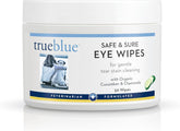 TrueBlue cucumber chamomile eye wipes pack cleans tear stains around the eyes