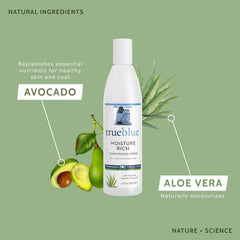 TrueBlue deodorizing formula leaves dog coat with a fresh scent.