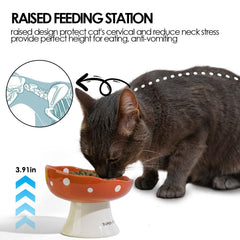 TRUNDISAN dishwasher-safe cat bowl β easy cleaning with non-toxic ceramic.