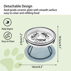TRUNDISAN whisker-friendly cat bowl on raised design reduces whisker contact