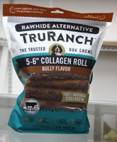 TRURANCH collagen roll bully flavor 5-6 inch chew for dogs supports potential joint comfort during chew sessions
