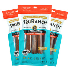 TRURANCH Collagen Rolls 9 inch beef flavor for joints and tasty chew