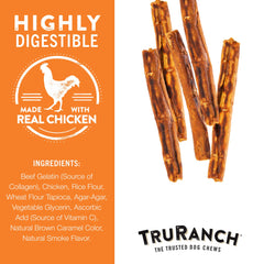 TRURANCH dental-health chew texture illustrating plaque-removal action.
