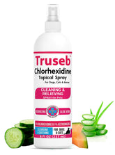 Truseb front-label bottle for medicated spray and skin care.