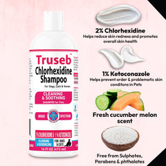 Truseb shampoo aloe close-up shows soothing properties.