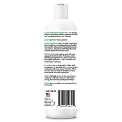 Truseb horse shampoo bottle for coat cleansing with chlorhexidine.
