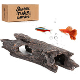 TRUVIC hollow tree trunk cave provides retreat and exploration in your aquarium.
